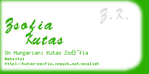 zsofia kutas business card